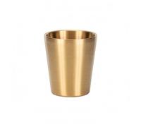 F Fityle Insulated Beverage Container Stainless Steel Water Cup Double Walled Drinkware Brushed Finish Suitable for Tea Office Kitchen Outdoor, Gold, 300ml