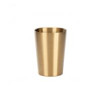 F Fityle Insulated Beverage Container Stainless Steel Water Cup Double Walled Drinkware Brushed Finish Suitable for Tea Office Kitchen Outdoor, Gold, 350ml