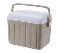 F Fityle Insulated Cooler Box Storage Container Versatile Cold/Heat Preservation Cooler Ice Chest Box for Shipping Food Household BBQ, Cream Coffee