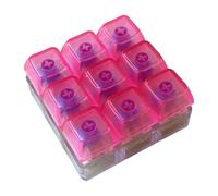 F Fityle Keyboard Portable Compact Keyboard Fidget Keychain Mechanical Key Button for Gift Birthday Teens Men Women School, Pink, 9 Keyboards