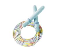F Fityle Kids Jump Rope Segmented Jump Rope Adjustable Beaded Skipping Ropes Exercise for Cement Floor Lawn Rooftop Terrace Children, Blue