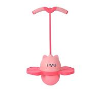 F Fityle Kids Pogo Ball Enhanced Balance Toy with Handle Games Sports with Light Non Slip Hop Fitness Exercise Pogo Jumping Toy, Pink