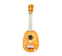 F Fityle Kids Ukulele 12.8" Educational Learning Toy with Pick Four Strings Pretend Play Guitar for Preschoolers Girls Boys Children, Orange