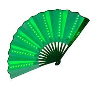 F Fityle LED Folding Fan Supplies Fittings for Christmas Party Halloween, Green