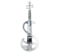 F Fityle Lighted Violin Electric Violin Instrument With Bow And Sturdy Case Illuminated Open Frame Body With Four Strings Bridge And Tailpiece For Authentic, Blue