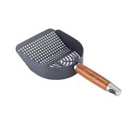 F Fityle Litter Metal er,with Handle Heavy Duty with Hanging Hole Multifunctional Useful Supplies Poop Sifting, Gray