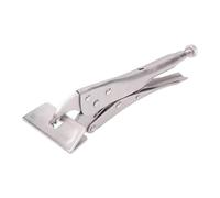 F Fityle Locking Sheet Metal Clamps,Adjustable Screw,Wide Flat Jaw Pliers Welding Locking Pliers Sheet Tool for Shaping, 23cmx8cm