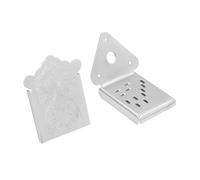 F Fityle Mandolin Bridge Mandolin Tailpiece String Clamp Hardware Accessory Replacement Component Alloy Material Engraved Scrollwork Chrome Surface suitable for band rehearsals gigs