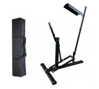 F Fityle Manual Pitching Machine Foot Operated Ball Launcher Adjustable Throwing Limb Iron Construction Portable With Storage Bag suitable for solo batting practice youth coaching backyard field