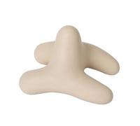 F Fityle Massage Ball Deep Tissue Massager Trigger Point Roller Muscle Relaxer Silicone Tool with Soft Matte Surface for Comfortable Grip Suitable for Travel Home use, Milk Tea