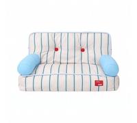 F Fityle Mat Pet Sofa Bed Couch Lounger With Comfortable Cushion Piped Trim And Arm Bolsters Polyester Fiber Padding Suitable for home lounging