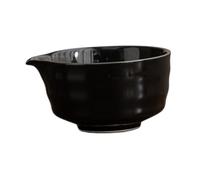 F Fityle Matcha Bowl Handmade Ceramic Bowl for Whisking Matcha Japanese Green Tea Cup Mixing for Tea Lovers Gift Friends, Black