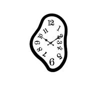 F Fityle Melting Wall Clock Melted Watch Bedroom Kitchen Decorative Gift Hanging Clock Quiet for Party Farmhouse Family Friends Hotel, 25cmx16.2cm
