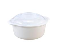 F Fityle Microwave Rice Cooker Microwave Mixing Bowls Multifunction Portable with Lid 1400ml Steaming Pot Microwave Steamer for Quinoa