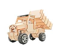 F Fityle Model Car Kit Stem Kit Woodworking for Kids DIY Assembly Build Your Own Solar Truck Learning Construction Wooden Science Toy