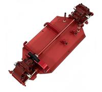F Fityle Model RC Car Chassis Kit Metal Frame Assembly Differential Drivetrain Control Arm Upgrade Precision CNC Aluminum Alloy Build suitable for test benches, Red