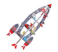 F Fityle Model Wooden Spacecraft Building Set Toy With Layered Pieces And Strong Model Structure Educational Wood Construction For Creativity And Hand Eye
