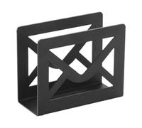F Fityle Modern Black Metal Mail Holder Organizer with Cutout Mail Lettering Design, Office Desktop Envelope Document Storage Rack