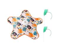 F Fityle Moving Concealed Feather Cat Toy for Bored Adult Cats Indoor Cats, Graffiti