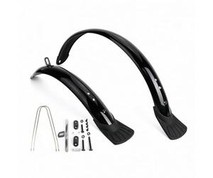 F Fityle Mudguard Set Full Coverage Front and Rear Guard with Metal Rods Engineering Material Suitable for Road Bike Use Rainy Riding, 20 Inch Mudguard