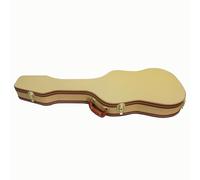 F Fityle Music Case Electric Guitar Case Hard Case PU Leather Finish Soft Lined Interior Tight Protection Suitable for transit rehearsal studio storage home, Yellow