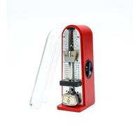 F Fityle Musical Metronome Mechanical Tempo Pendulum Timer Rhythm Tool Mini Portable Design With Clear Scale suitable for instrument practice lessons home studio rehearsal, Red