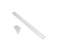 F Fityle Neck Notched Straight Edge, Bass Guitar Neck Measuring Ruler, Fret Rocker String Height Gauge Luthiers Tools for Bass