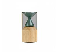 F Fityle Oil Dispenser Aromatherapy Machine Fragrance Device With Curved Silhouette Decorative Solid Wood And Glass Cold Air Nebulization Quiet, Green, Wood Base Plug-in