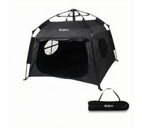 F Fityle Outdoor Shelter With Automatic Folding Pet Tent For Cats Dogs Breathable Mesh Oxford And Fiberglass Poles Portable Playpen With Storage Bag Suitable For Indoor Use, Black