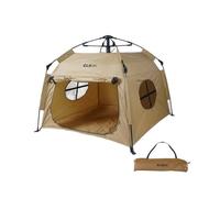 F Fityle Outdoor Shelter With Automatic Folding Pet Tent For Cats Dogs Breathable Mesh Oxford And Fiberglass Poles Portable Playpen With Storage Bag Suitable For Indoor Use, Khaki