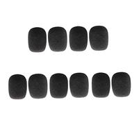 F Fityle Pack of 10pcs Bonnette Micro Anti Wind Foam Windshield, Black, 28 x 22 x 8mm