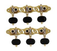 F Fityle Pair Pegs Turner Machine Heads Easy Installation Play Mounting Hardware Maintenance Tuning Keys String Pegs, Without Bearing