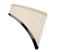 F Fityle Pan Pipe Instrument Key of Traditional Resin Folk Musical Instrument Pan Pipe for Beginners Instrument Builder Kids Adult, 18 Pipes beige
