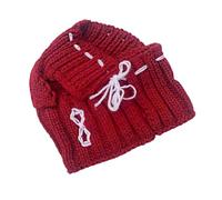 F Fityle Pet Winter Hat, Dog Costume Hat, Comfortable Winter Warm Head Wrap Warm Head Wear for Outdoor Birthday Theme Party, Red