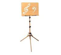 F Fityle Portable Bamboo Sheet Music Stand with Adjustable Height and Phone Rest Suitable for Rehearsals Gigs and Home Practice, Style B