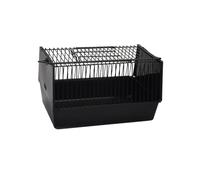 F Fityle Portable Bird Cage Avian Carrier Cage with Open Structure Perch and Handle Suitable for Visits Pet Transportation, Black