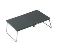 F Fityle Portable Folding Table Mini Beach Table Space Saving Lightweight Aluminum Top 12.60inch for Travel Boat Balcony BBQ Hiking, Green