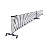 F Fityle Portable Pickleball Net Portable Net System With Caster Wheel Base Strong Iron Supports Balanced Uprights Clear Border Netting quick changeover