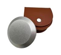F Fityle Portable Sharpening Stone Diamond Sharpening Whetstone Round Honing Tool Double Sided with Leather Case Compact for Kitchens Gardens workshops Travel Tool Maintenance, 180/320 Grit