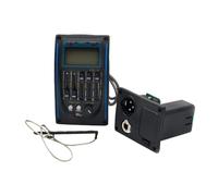 F Fityle Preamp Tuner System EQ Piezo Pickup Spare Parts Musical Instrument Backlight Digital Tuner Pickup EQ, blue