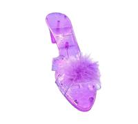 F Fityle Princess Shoes Heels Slip on Shoes Footwear Multifunctional Decoration Fancy Dress Sandals for Summer Children's Day Birthday, Purple