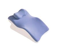 F Fityle Prone Pillow,Cushion,Memory Foam,Ergonomic Back Support Bed Pillow for Sitting up Leg Elevation for Massage Reading Relaxing, Blue