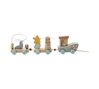 F Fityle Pull Along Toy Building Blocks Fine Motor Skills Early Learning Wooden Stacking Train for Boys Girls Christmas Birthday Gift