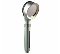 F Fityle Purification Handheld Adjustable Fixture High Pressure Stainless Steel Panel Water Saving Feature Suitable for Home Spa Personal Hygiene, Light Gold Green