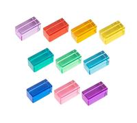 F Fityle Rainbow Building Blocks Set Educational Toys Hand Eye Coordination Smooth Rainbow Acrylic Gemstone Cubes for Kids Boys Girls, 10pcs
