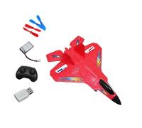 F Fityle RC Plane Hobby Glider with Light Foam Rechargeable, Aircraft Toy, Remote Control Airplane for Kids Boys Girls Adults Beginner, Red