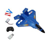 F Fityle RC Plane Hobby Glider with Light Foam Rechargeable, Aircraft Toy, Remote Control Airplane for Kids Boys Girls Adults Beginner, Blue