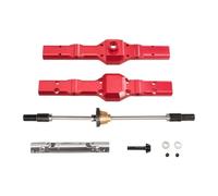 F Fityle RC Rear Bridge Assembly Metal Accessory, DIY Modification Spare Parts Rear Axle Differential Kit for 1/16 C24 C34 C14, red