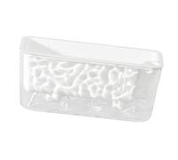 F Fityle Rectangle Self Watering Planter Nursery Planting Pot Multipurpose Functional Window Sill Planter for Porch Windowsill Office, white