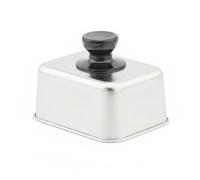 F Fityle Rectangular Cover Griddle Accessory Cheese Melting Dome Steam Lid Flat Top Stainless Steel Surface Suitable for Home Use Food Meal Service, 13.5X10.6X6cm